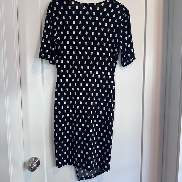 Banana Republic Black & White Polka Dot Wrap Dress Size XS - Picture 3 of 6